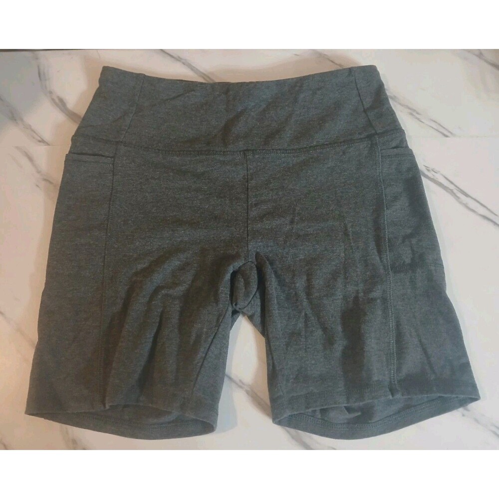 RBX Bike Shorts Womens Medium Gray High Waist Compression Athletic Stretch
